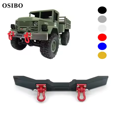 WPL B14 B-14 B16 B-16 B24 B-24 B36 B-36 Q60 Q61 Metal Front Bumper with Tow Hook 1/16 RC Military Tr