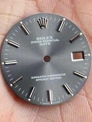 🔘🔘Rolex Date 罕有原裝灰色粗字釘面🔘🔘🥈🥈銀皇冠🥈🥈狀態靚仔👻無字天書👻👍🏻👍🏻😎適合15000 15200 15210 全鋼34mm等型號👍🏻👍🏻