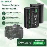 PUJIMAX NP-W235 2280mAh 16.872Wh 7.4V Fuji Camera Battery With Charger For GFX50S II GFX100S GFX100S