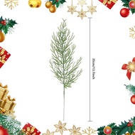 Artificial Pine Branches-13.7 Inches Fake Greenery Plants Pine Sprigs-Faux Pine Leaves Picks for DIY Garland Crafts Christmas Embellishing and Home Garden Decoration