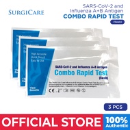 Surgicare SD Abott Zybio Wondfo Antigen Home Test Combi Covid Flu 1 & 2 - 1 Test Kit - 3 Packs