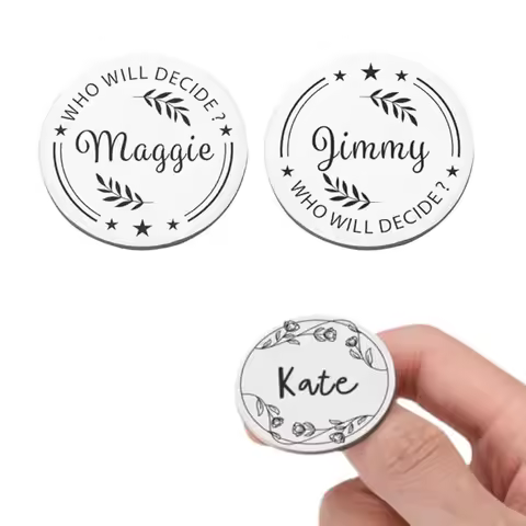 Custom Anniversary Decision Maker Coin Gift for Couples Her Him Funny Destiny Flip Coin Gift for New