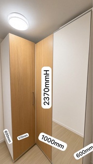 IKEA 高身衣櫃連全身鏡（有裂痕已貼好）