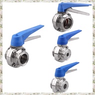 P1(ZNHP) Butterfly Valve with Blue Trigger Handle Stainless Steel 304 Tri-Clamp