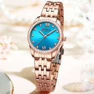 CURREN Top Brand Original Diamond Fashion Ladies Quartz Watch Stainless Steel Lady Waterproof Outdoor Sport Design Clock Watch