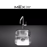 MEX รุ่น BL33B อ่างล้างจาน 1 หลุม ขนาดอ่าง 35.8 x 43.8 ซม. สเตนเลส สตีล AISI 304