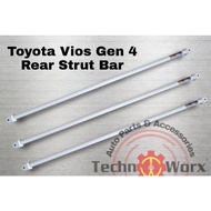 Rear Strut Strut Bar Vios Gen 2, 3 & 4 Onhand ultra racing design high quality stabilizer white