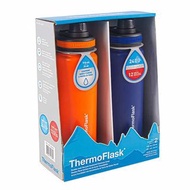 減!減!減!ThermoFlask Stainless Steel Water Bottle 2-Piece Set (Orange & Blue) 不銹鋼保溫/保冷水樽套裝 (橙色及藍色) 24oz