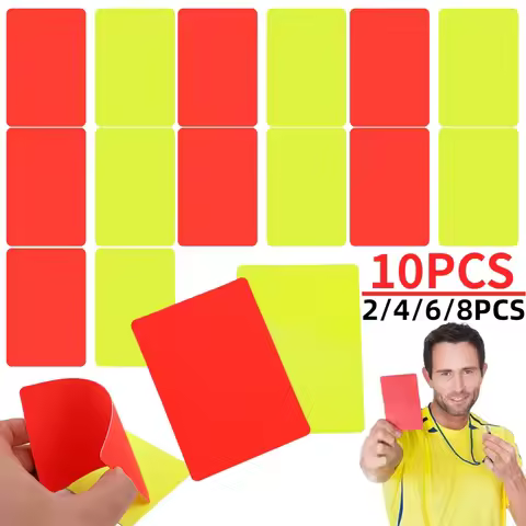 Soccer Referee Red Yellow Card Classic Delicate Texture PVC Soccer Referee Warning Card Football Mat