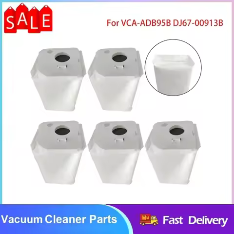 5pcs For SamSung Jet VCA-ADB95B 220W Clean Station Vacuum Cleaner Dust Bags VS20B/VS25C/VS28C/VCA-SA