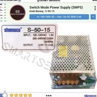 Shemsco S-50-15 Switching Power Supply Smps 15V 3.3A Power Supply