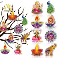 BOLONI12 Diwali Door Hanging Pendants, DIY Paper Diwali Hanging Ornament,  Happy Diwali Wall Decorat