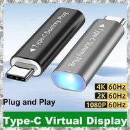 [I O J E] No Driver Display Emulator 4K 60Hz Edid Emulator Type-C Dummy Plug for Enhanced for Virtua
