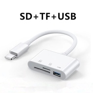 iPhone Lightning To USB3.0 Camera Adapter OTG Adapter ตัวแปลงเชื่อมต่อ USB iPad/iPod SD TF อแดปเตอร