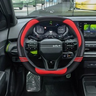 Microfiber Leather Car Steering Wheel Cover For New Kia EV3 EV5 EV6 Stonic GT Line K4 2025 Auto Acce