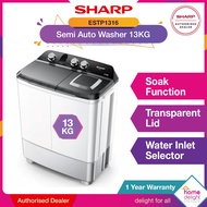 Sharp Semi-Auto Washing Machine 13kg ESTP1316