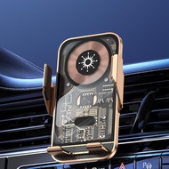 แท่นชาร์จรถยนต์ไร้สาย HOCE 15W ชาร์จเร็วที่วางโทรศัพท์ช่องแอร์เซ็นเซอร์อัจฉริยะสำหรับ iPhone 11 12 1