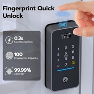 Fingerprint Keyless Entry Door Lock with Door Magnetic Sensor Keypad Smart Deadbolt Lock for Home Ho