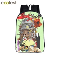 Anime Totoro Ponyo Backpack for Teenager Boys Girls Children School Bags Kids Travel Bag Bookbag Stu