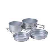 Snow Peak 4-pc Aluminum Cookset 雪峰鋁合金露營煮食雙鍋4件套裝 SCS-020R