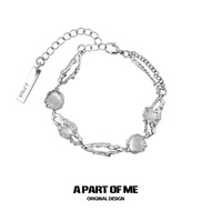 [summerfling] Chalcedony platinum-plated copper bracelet - Dawn Series by APOM - A Part Of Me