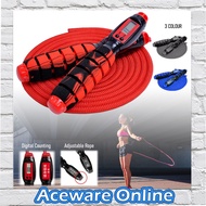 TS-11 JUMP SKIPPING ROPE / TALI SKIPPING DIGITAL COUNTER 4 MODES COUNT KM MILES CALORIES 360 DEGREE 
