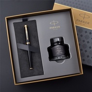 Parker New Collection IM Series Fountain Pen Fine Business Gift Set with Quink Ink Bottle in Black Color