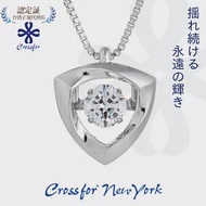 正版日本原裝【Crossfor New York】項鍊【Brush Up!撥動心弦】純銀懸浮閃動項鍊