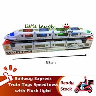 Railway Express Train Toys Speediness with Flash light Electric Mainan Kereta Api SUPER LONG 53cm ( 