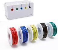 Treedix 23ft 22awg Solid Wire Jumper Wires Hookup Stranded Wires Kit Tinned Copper PVC Electrical Wi