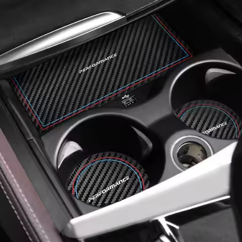 TPIC Car Interior Accessories Water Cup Mat Storage Box Pad For BMW 5GT 6GT Series 5 G30 G38 530i 54