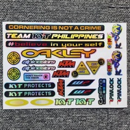 KTM Laser Reflective Motorcycle Racing Window Side Car KYT Helmet Sticker Car Sticker