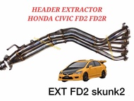 100% Honda Civic FD2 FD2R K20 Skunk2 Extractor Downpipe Header 421 Stainless Steel (High Gred) Exhau