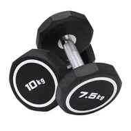 Commercial Gym 10 Sides Pev Coated Weights Dumbbells 2.5kg-50kg Customized Mancuernas Gym Training