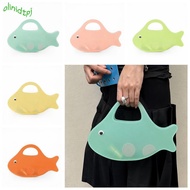 IOLINIDT Jelly Handbag, Fish Shape Candy Color Transparent Handbag, Vacation PVC Material Cartoon Ha