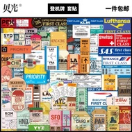Decal sticker Nostalgic Unique Boarding Pass First Class Retro Luggage Decorative sticker Storage Bo