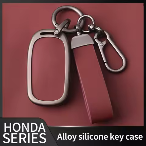 Leather Car Key Cover Bag For Honda N-BOX Custom JF5 JF6 NBOX New Stepwagon Vezel Civic ZR-V Odyssey