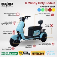 Uwinfly Kitty Sepeda Motor Listrik 3 Roda , Garansi Resmi