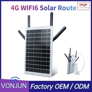 4G+Solar WIFI6 Router, solar-powered SIM card router, waterproof outdoor 4g to WiFi network cable