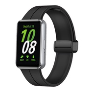 Tali Jam Tangan Silikon แม่เหล็กสำหรับ Samsung Galaxy Fit 3สายรัดข้อมือกีฬาแบบรัดเร็วอุปกรณ์เปลี่ยนสำหรับ Galaxy Fit3