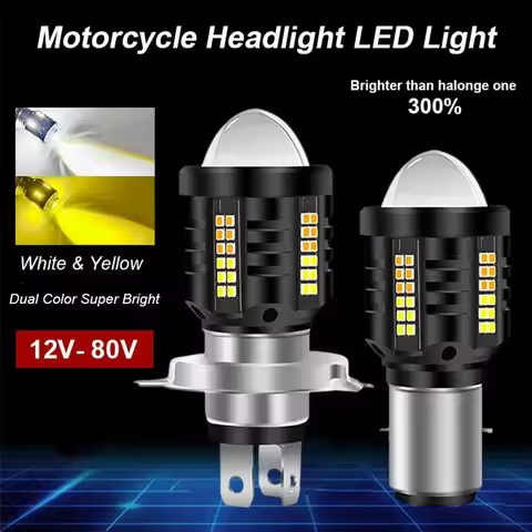 1x P15d led H4 motorcycle Headlights High low beams BA20D LED bulb p15d led light motorcycle Scooter