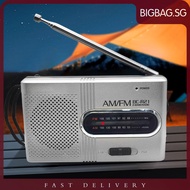 [bigbag.sg] Portable Mini Radio AM FM Radio Telescopic Antenna Outdoor Stereo Radio
