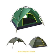 camping bed camping tent ☞3-4 Person Waterproof 3 Second Automatic Tent Outdoor Camping Tent❁