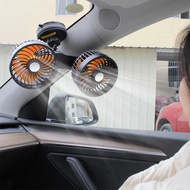Car USB Interface Powerful Double-Head Electric Fan