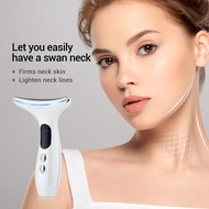 Neck Face Beauty Device 3 Colors LED Photon Therapy Skin Tighten Reduce Double Chin Anti Wrinkle Rem