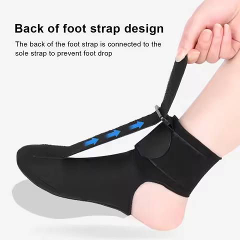 Drop Foot Orthotic Brace Drop Foot Sock Adjustable Foot Rest Sock Soft Plantar Fascia Stretcher Brac