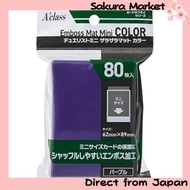 Aklas Duelist Mini Rough Matte Color Purple [For Mini Size / 80 Sleeves / Color Sleeves]  [Terus dar