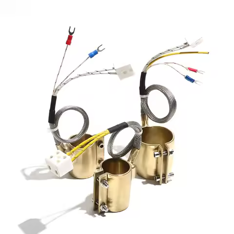 1PC ID 42mm 45mm Height 25-80mm Copper Heating Ring Electric Injection 220V Two Wires + Type K therm