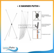 KeQe- X Banner 60 cm x 160 cm Murah (Kerangka Saja) warna Hitam, Stand Banner Tiang X Stand Banner P