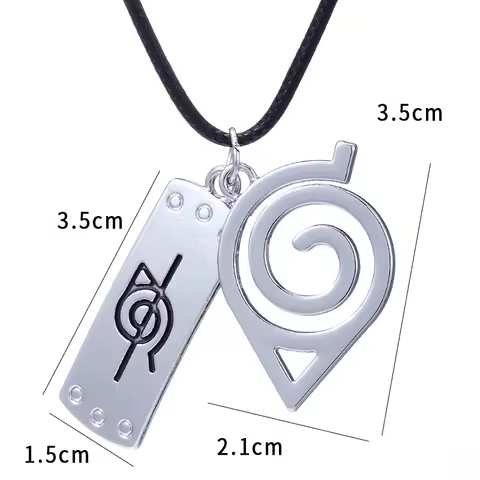 Fashion Konoha Pendant Necklace Classic Japanese Anime Accessories Cosplay Akatsuki Itachi Cartoon J